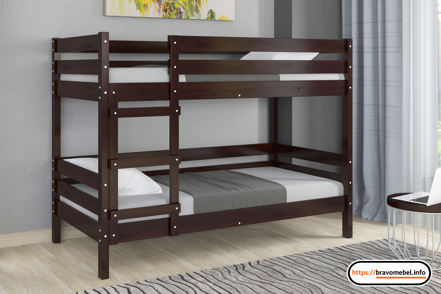 Детская 2-х ярусная кровать 