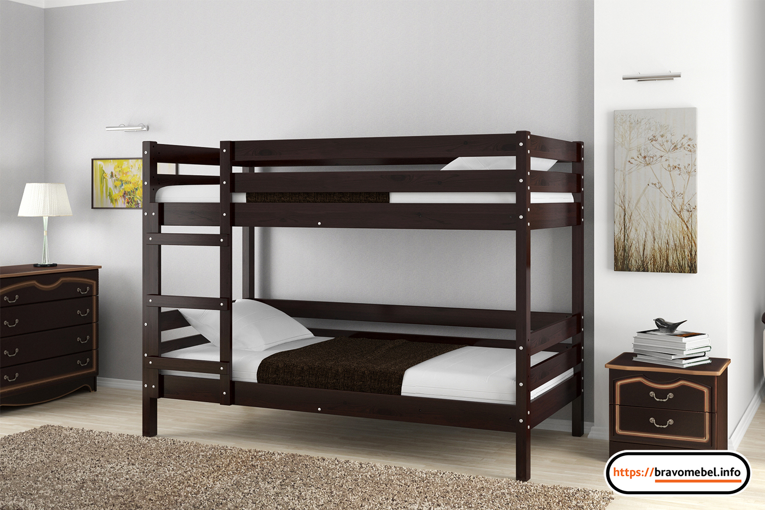 Детская 2-х ярусная кровать 