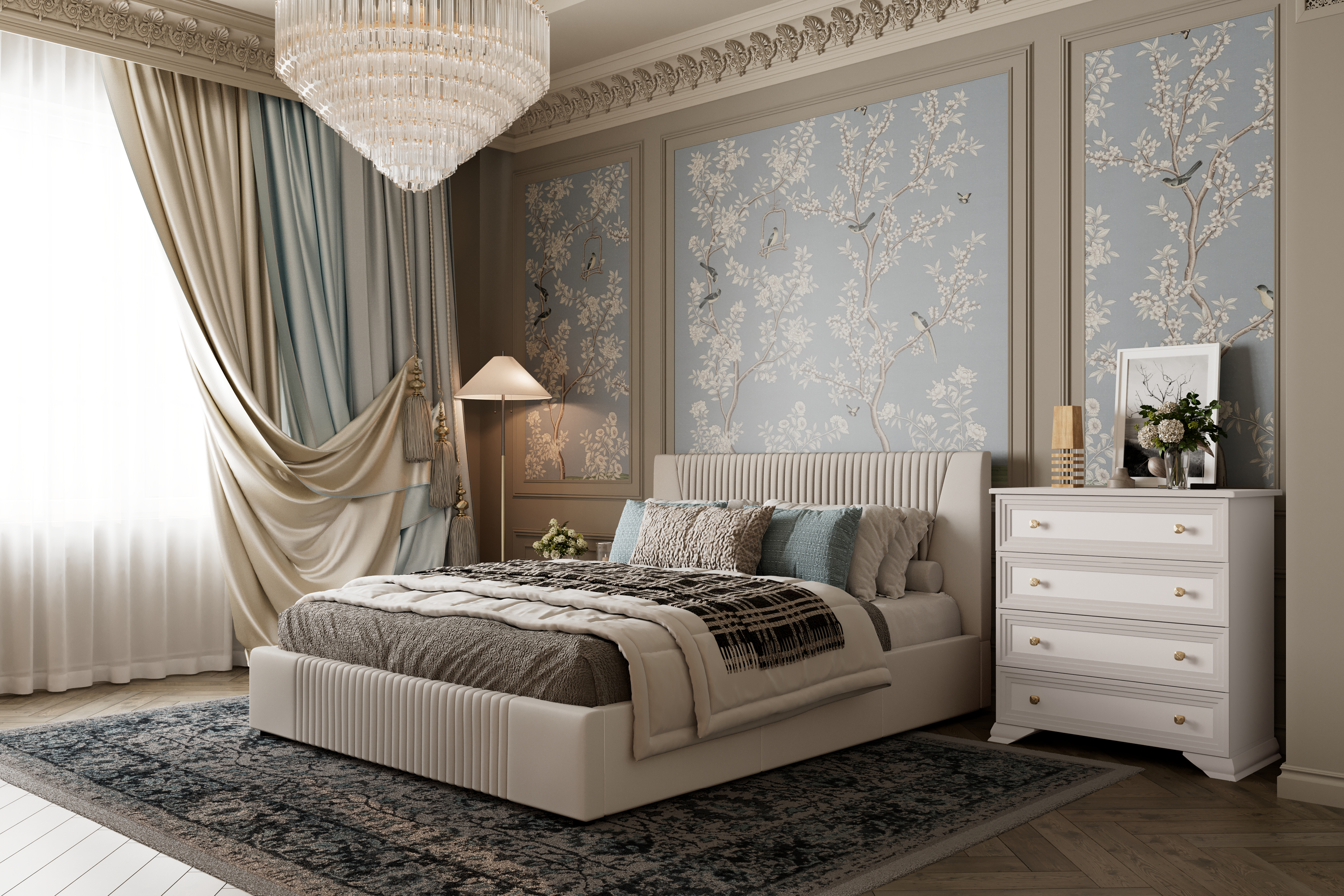 Спальня Орландо, Персидский жемчуг/Льняной